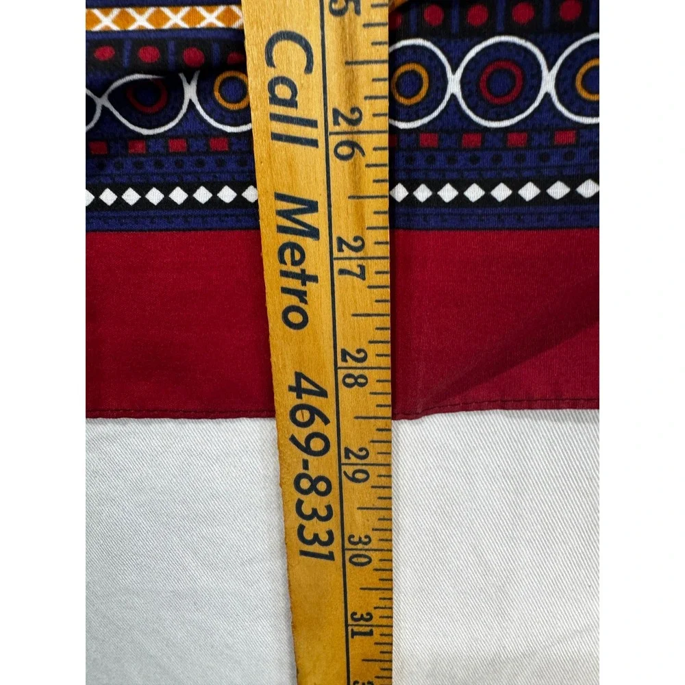 Vtg Wamcraft Bandana Lot 2 Burgundy Paisley Southwestern Turquoise Made‎ in USA